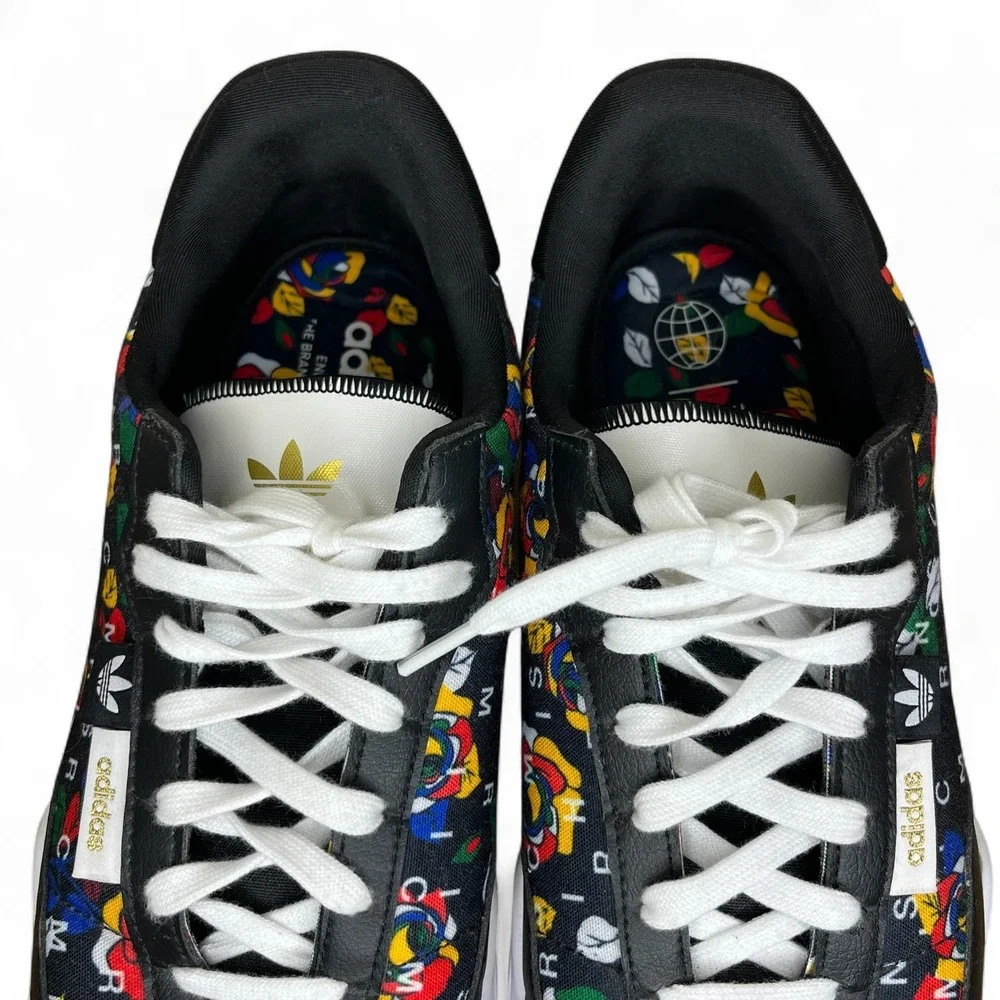 Adidas Rich Mnisi Her Court Multi-Color Graphic Print Sneakers GW9569 10 Womens